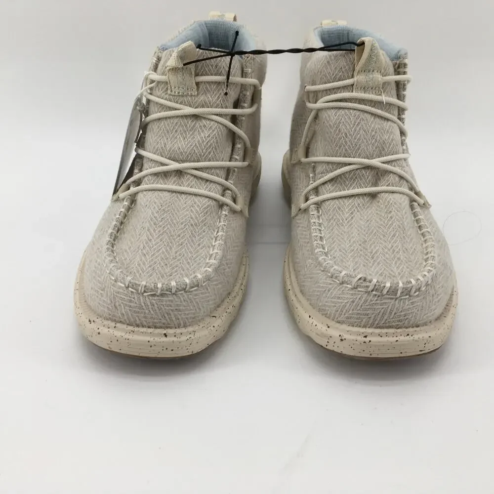 NWT Hey Dude Reyes Ankle Boot Womens 11 Heathered Ivory Greige Casual Comfort